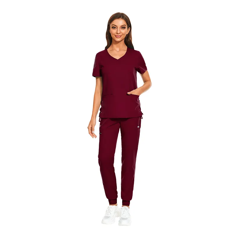 2022 Nursing Scrubs Sets Hospital Scrub Set Nurse Uniform Fit Wholesale Spandex Medical Scrubs Uniforms Sets