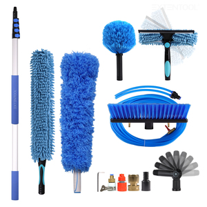 Kits de techo alto para Extentool, poste telescópico de alta resistencia, ventilador de techo de telaraña, plumero, escobilla de goma, cepillos de limpieza de ventanas - Product Image 3