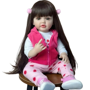 Yeezwood Bambola Reborn Femmina con Funzione Parlante Corpo in Silicone e Vinile 55cm 22 Pollici Realistica Principessa Bebe Giocattolo da Bagno per Bambine - Product Image 1