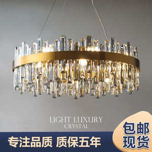 Lustre en cristal postmoderne de luxe, éclairage haut de gamme de l'usine d'éclairage Zhongshan, grand luminaire principal pour salon, salle à manger, chambre à coucher - Product Image 2