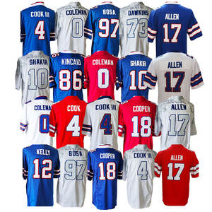 2026 Yeni Üst Düzey Dikişli Amerikan Futbolu Formaları 17 Josh Allen 4 James Cook 0 Keon Coleman 86 Kincaid 97 Bosa 10 Shakir - Product Image 2