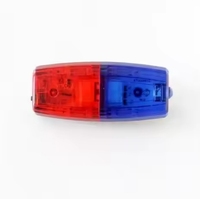 Luz de Advertencia para Ciclismo Nocturno, Luz LED de Seguridad Roja y Azul, Lámpara Intermitente de Hombro