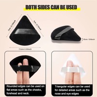 Ensemble de houppettes triangulaires réutilisables et lavables avec houppettes de maquillage et pochette réutilisable par Beauty Creations