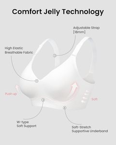 Reggiseno Comodo Senza Cuciture a Copertura Totale per Donne, <span class=keywords><strong>Reggiseni</strong></span> Senza Ferretto con Supporto Morbido, <span class=keywords><strong>Taglie</strong></span> Normali e Plus Size - Product Image 5