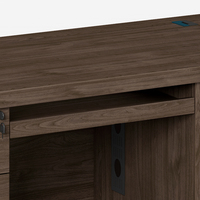 GENOVA Table de bureau de luxe Nouveau mobilier moderne pour bureau à domicile Bureau du personnel avec fonction extensible Bureau d'ordinateur MFC en bois