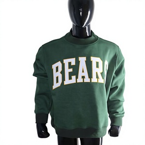 เสื้อฮู้ด BEARS HUNTER สีเขียว สำหรับผู้ชาย ผ้าฝ้าย 100% ปักลายสีขาว ระบายอากาศได้ดี แห้งเร็ว สไตล์สตรีทแฟชั่น - Product Image 3