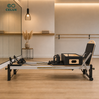 Machine de Pilates Reformer en aluminium de qualité studio, équipement de fitness Pilates semi-élevé avec rail de précision CNC, vente en gros