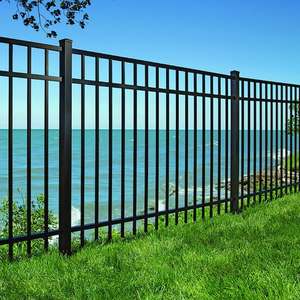 Panneau de clôture en acier noir pour la sécurité des jardins extérieurs, treillis et portails - Product Image 2