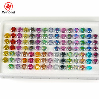 Redleaf Best-Seller Rose Coupe Lâche Zircon Cubique Synthétique (CZ) Bleu Royal Paraiba Tanzanite Vert Rose Blanc Bleu Mix