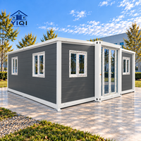 Maison préfabriquée de 20 pieds entièrement finie, configuration intérieure prête à l'emploi, logement résidentiel pratique