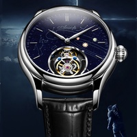 Montre mécanique de luxe Aesop 7049 en acier inoxydable saphir, étanche, squelette, tourbillon, montres pour hommes, montre-bracelet homme