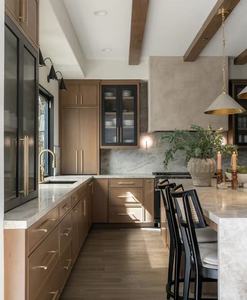 Mobili da Cucina Modulari Personalizzati in Legno Massello ed Ecologico Melaminico, Design Moderno Pronto per il Lavello, per Uso Residenziale e in Villa - Product Image 1