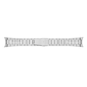 Bracelet de montre rétro vintage en acier inoxydable blanc de 20 mm, respirant, pour montres - Product Image 2