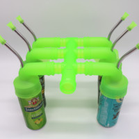 Adaptador de Snorkel para Cerveza para Seis Botellas, Conector de Snorkel para Seis Latas, Adaptador Cuádruple para Snorkel