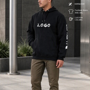 Sudadera <span class=keywords><strong>con</strong></span> <span class=keywords><strong>Capucha</strong></span> de Algodón para Hombre, Corte Holgado, Bolsillo Canguro y Gráfico en la Manga, para Primavera, Estilo Urbano ODM - Product Image 1