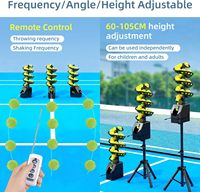Lanceur de balles de tennis modulaire léger à 7 pistes à angle réglable, machine d'entraînement de tennis portable pour terrain extérieur