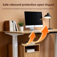 Bureau d'ordinateur intelligent à hauteur réglable électriquement pour la maison, le bureau, l'étude, les jeux, design moderne, pieds de table en métal, tiroir de rangement