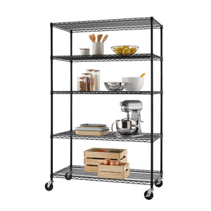Scaffali Commerciali Cromati Leggeri - Rastrelliere in <span class=keywords><strong>Acciaio</strong></span> a 5 <span class=keywords><strong>Ripiani</strong></span> Senza Rivetti con Montaggio Rapido - Product Image 5