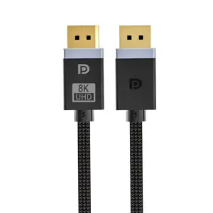 DP 8K kablo yeni sürüm DP1.4 kablo 32.4Gbps PVC ceket kablosu erkek ses Video ekipmanları bağlamak için