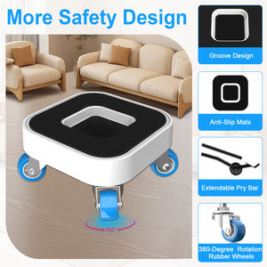 Vente flash : Glissières pour appareils électroménagers, roulettes pour meubles, lève-meubles robuste, ensemble d'outils pour déplacer les meubles, adapté à divers meubles - Product Image 4