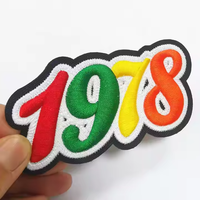 Écusson brodé en chenille avec boucle à repasser personnalisé Écusson de broderie en tissu Jean avec logo personnalisé