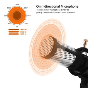 Professionnel à condensateur <span class=keywords><strong>studio</strong></span> d'enregistrement USB <span class=keywords><strong>micro</strong></span> professionnel avec <span class=keywords><strong>trépied</strong></span> pour ordinateur Enregistrement Live Gaming - Product Image 2