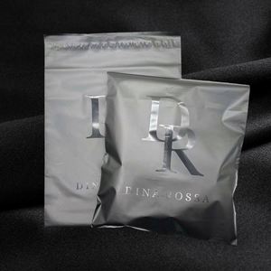 Custom <b>Printed</b> Frosted Matte Black Poly Shipping Mailer Plastic Packaging Bags with logo for <b>Clothes</b> and Garment Packaging Bags - Product Image 4