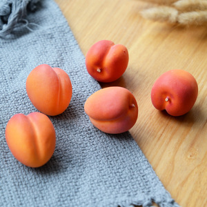 Nouveau modèle de fruit d'abricot artificiel 2026, fruit réaliste utilisé pour la décoration de la maison, de la cuisine et des fêtes - Product Image 2