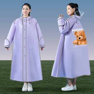 Venta Directa de Fábrica de Impermeables y Cubiertas para Lluvia Modernos Hechos de Material EVA Impermeable y Estampados Universales para Hombres y Mujeres - Product Image 3