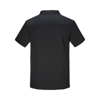 Vêtements de travail de chef Qualité supérieure Unisexe Restaurant Vêtements de travail à manches courtes Polyester Coton Chef Uniforme avec tablier et veste