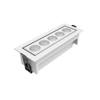 Plafonnier LED encastré anti-éblouissement AC110V AC220V, éclairage commercial, 3000/4000/6000K, SMD, plafonnier linéaire