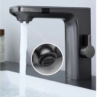 Robinet thermostatique monotrou en laiton au design moderne de luxe Robinet à écran numérique à capteur tactile automatique monté sur le pont