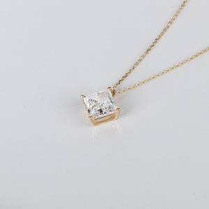 Pendentif en diamant de laboratoire taille princesse de 2,00 carats, en platine 950, or jaune 14K/18K, bijoux de luxe pour mariage, fête, anniversaire - Product Image 4