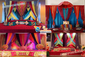 Decoración Sangeet para boda Punjabi boda india Sangeet accesorios de escenario decoración diseñador boda Mehndi función decoración EE. UU. - Product Image 4