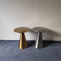 FanRui lumière italienne luxe en acier inoxydable bord conique italien simple salon table basse table d'angle
