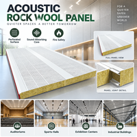 Panneau de toiture sandwich en laine de roche acoustique Glostar, système insonorisant et ignifuge pour salle de concert, lieu de musique
