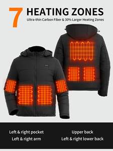 Chaqueta Térmica Unisex para Esquí y Snowboard, 7.4V 20000mAh, Impermeable, Cortavientos, Ecológica, Diseño Freestyle de Nailon/Algodón - Product Image 2