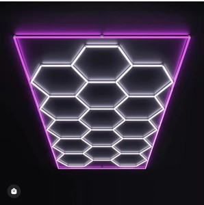 Lumière de travail LED pour <span class=keywords><strong>garage</strong></span> ETOP 15 IP65 AC haute performance à grille hexagonale avec bordure colorée - Product Image 3