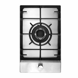 Plaque de cuisson à <span class=keywords><strong>gaz</strong></span> encastrée de 30cm à brûleur unique de style <span class=keywords><strong>domino</strong></span> avec support de poêle en fonte pour petits espaces - Product Image 2