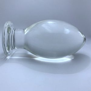 Dildo de Vidrio Borosilicato Transparente y Suave, Cuentas Anales Grandes para Mujeres, Tapón Anal de Cristal, Placer Sexual - Product Image 3