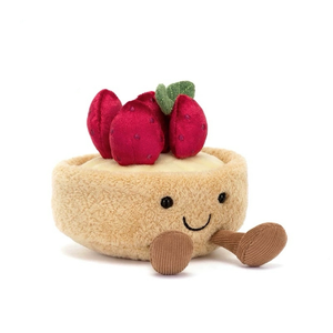 Jelly Cat UK per Fun Fluffit Strawberry Tower Cake Peluche Corto, Bambola Comfort, Statuetta, Regalo 8cm 14+ - Product Image 1