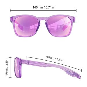 Customizable Women's TR90 Retro Square Full Rim Sunglasses Luxury Polarized UV400 Protection Anti-Glare Light Weight Comfortable - Product Image 5