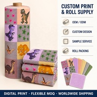 Tissu en peluche imprimé haute densité 380 GSM, personnalisé, imprimé numériquement, double extensibilité, en polyester Minky Spandex, chaîne d'approvisionnement stable