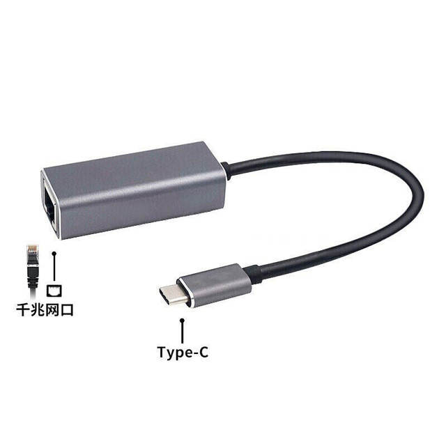 High Speed Drive-Free RJ45 Internet USB to 1000Mbps Gigabit Type-C USB LAN Network USB C To Ethernet Adapter