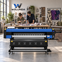 Imprimante à sublimation par transfert thermique directe multifonction grand format 1,8 m avec têtes I3200 pour vêtements de sport, polos, etc.
