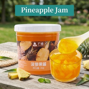 Mermelada de Piña de Fruta Real de 2 kg para Tiendas y Licorerías, Ingredientes para Té de Burbujas - Product Image 1