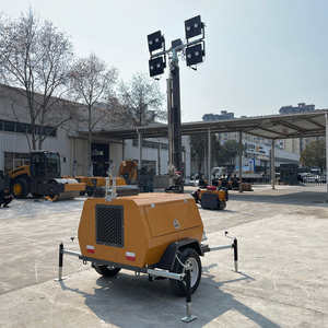 Tour d'éclairage LED portable 5m 7m 8m 9m, mobile sur remorque, à levage manuel, pour l'exploitation minière - Product Image 5