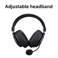 Casque de jeu Audfine DH3400M Pro pour PS4/PC avec basses puissantes et micro détachable à réduction de bruit, écouteurs supra-auriculaires avec haut-parleurs de 50 mm