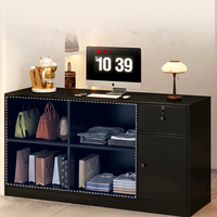 Comptoir de réception minimaliste et moderne en MDF avec tiroir pour magasin de vêtements, salon de beauté, salon de coiffure, petit bar ou entreprise