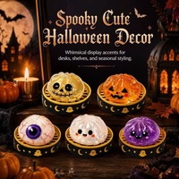 Ensemble de jouets en peluche Halloween : Jouet anti-stress Citrouille à vapeur à rebond lent